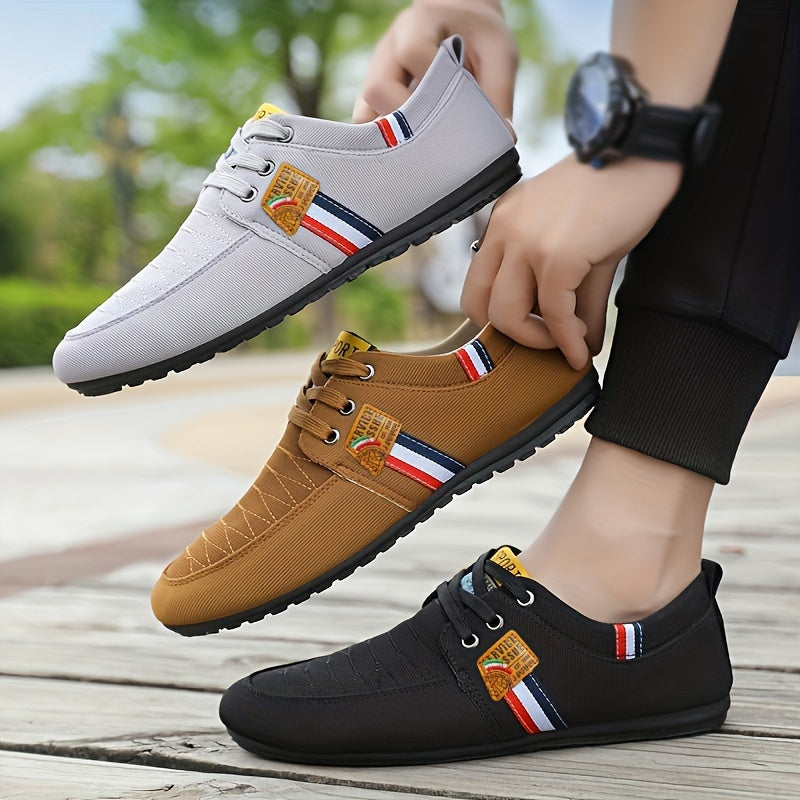 Men's Casual Light Weight Canvas Loafer Shoes, Comfy Breathable Non Slip Durable Shoes For Men's Outdoor Activities