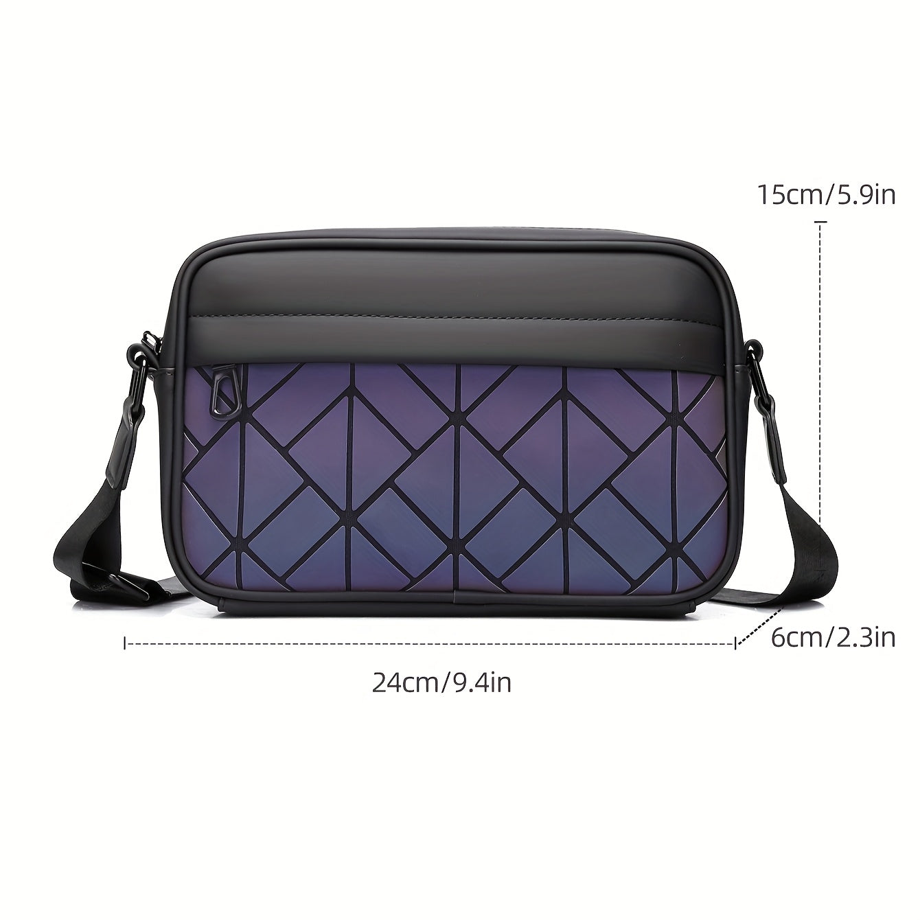 Men's Crossbody Bag with Adjustable Strap - Sleek Minimalist Purse, Spacious Interior for Everyday Commute, Formal Casual Outings - Durable Crossbody Backpack for Men