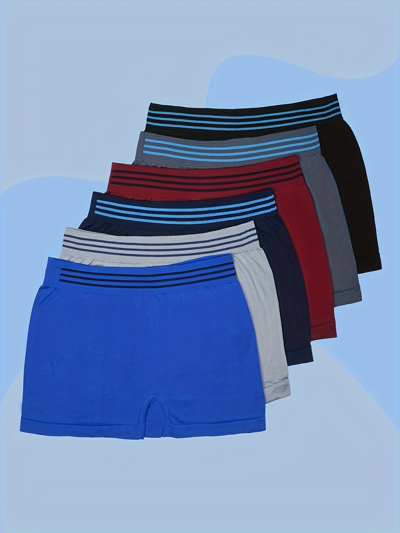 3 փաթեթ SIETE ROSA Boys' Cartoon Rocket Print Boxer Briefs, Polyester 90% Elastane 10%, Casual Knit Fabric, Medium Stretch, Regular Fit, All-Season Boxer 10-12 տարեկանների համար: