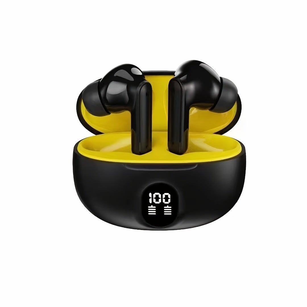 LED power display wireless headphones, Type-c charging case, long range, low latency, adaptable to cell phones, tablets, laptops, compact and portable, exquisite wireless earbuds, sports music lovers gift preferred recommenda