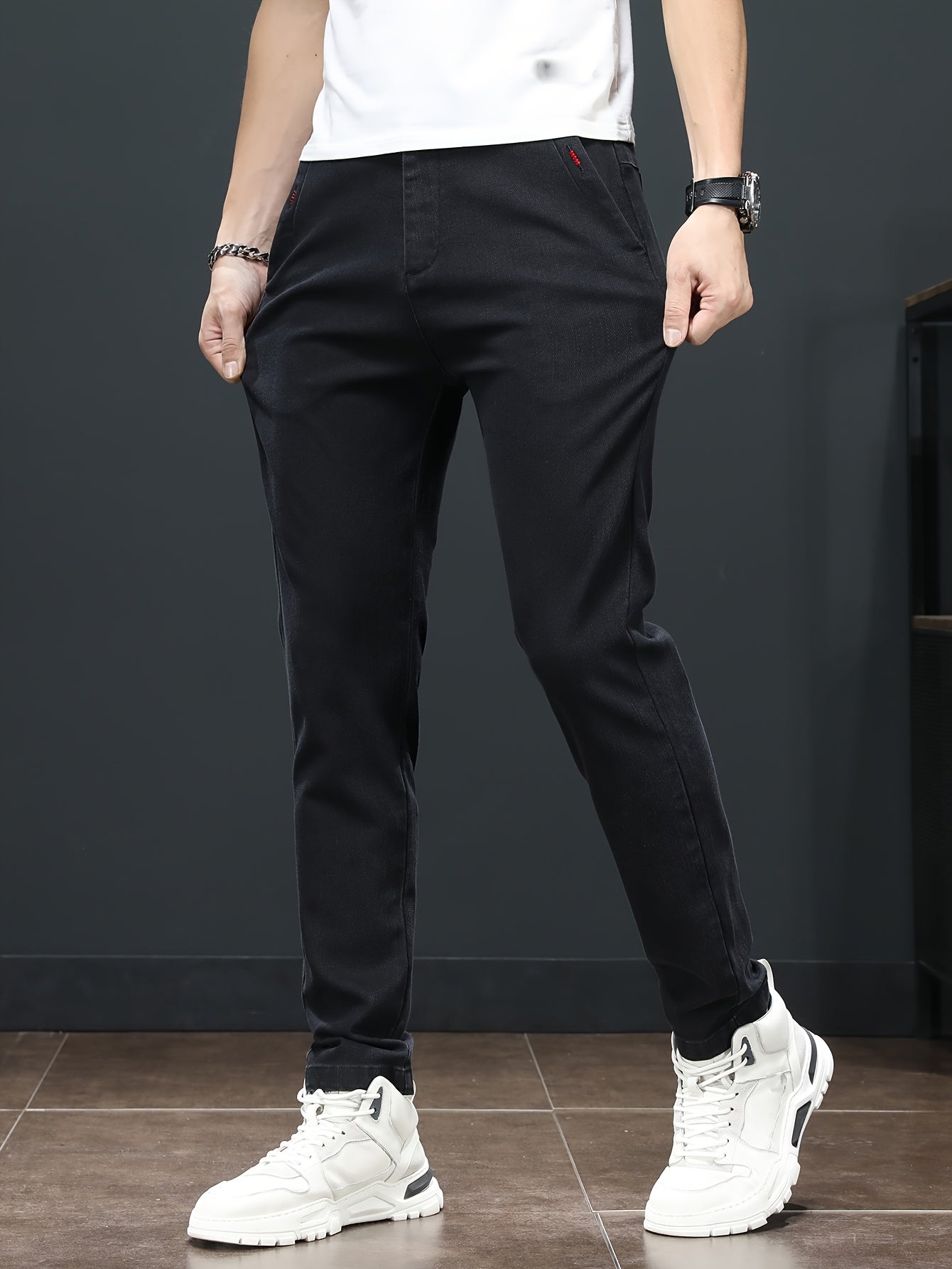Men'S Spring Casual Trousers, Lightweight Business Outdoor Straight-Leg Pants, Versatile And Stylish for Spring And Autumn, Suitable for Sports And Formal Occasions.