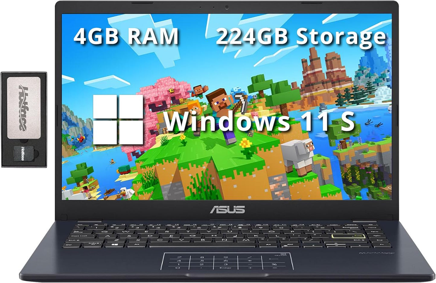 ASUS E410 Intel Celeron N4020 4GB 64GB 14-Inch HD LED Win 10 Laptop (Star Black)