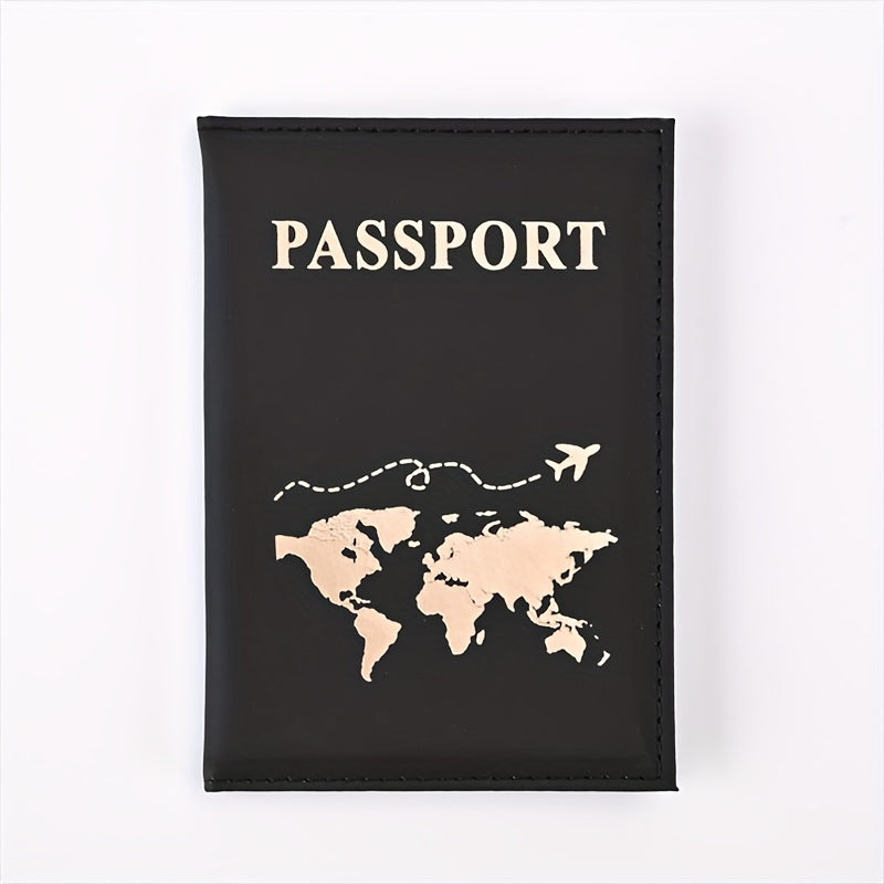 1 PC Gilding Passport Cover Holder, Travel Wallet Passport Case