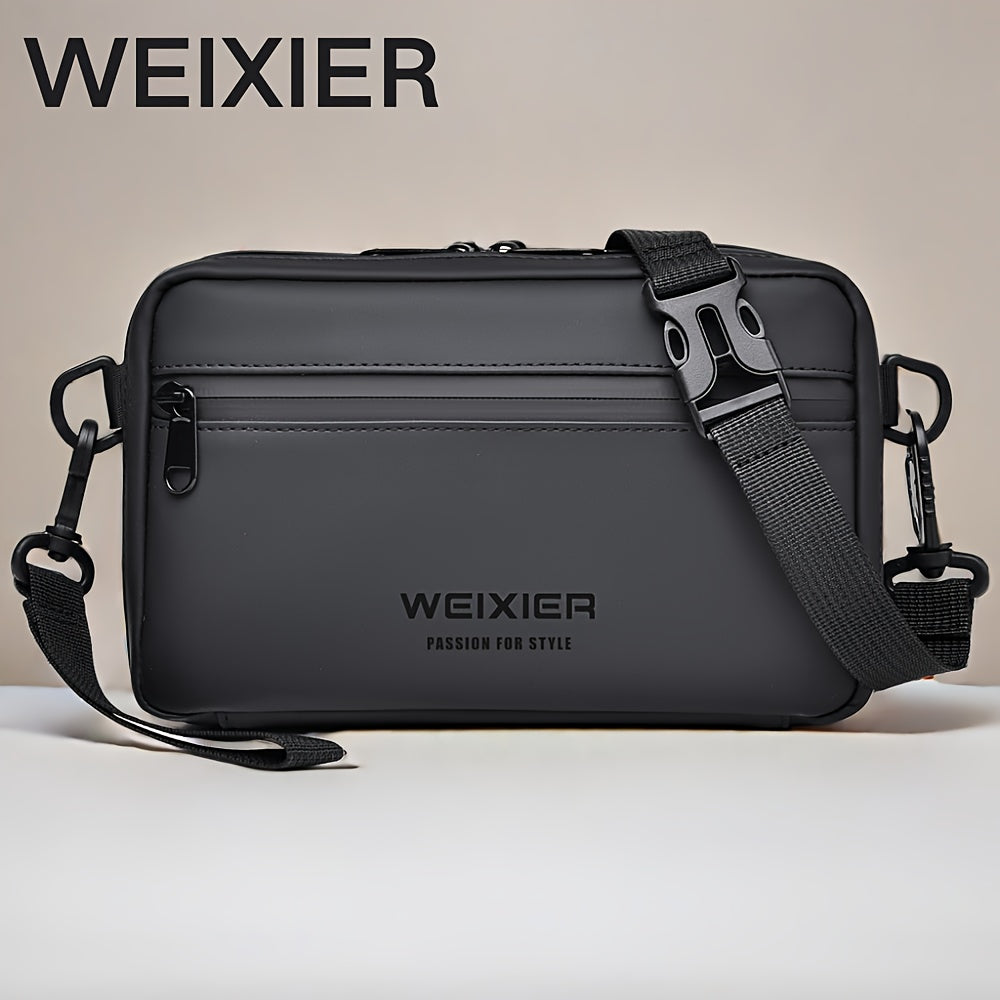 WEIXIER տղամարդու ամենօրյա նեյլոնե ձեռքի պայուսակ - մեծ տարողությամբ՝ կարգավորվող դաստակի ժապավենով, նրբագեղ սև՝ ամենօրյա օգտագործման համար, Սուրբ Վալենտինի օրվա նվեր նրա համար, զբոսանքի պայուսակ | ամենօրյա ոճ | նեյլոնե նյութ