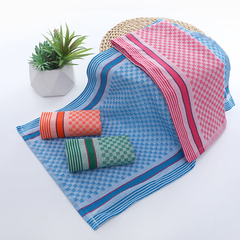 4/6pcs Kitchen Dish Towels, Super Soft Waffle Weave, Colorful Plaid Pattern, Large Square Rags for Washing and Drying Dishes, Household Use, Washable Kitchen Towels, Tea Towels, Suitable for Living Room, Bedroom, Bathroom, To