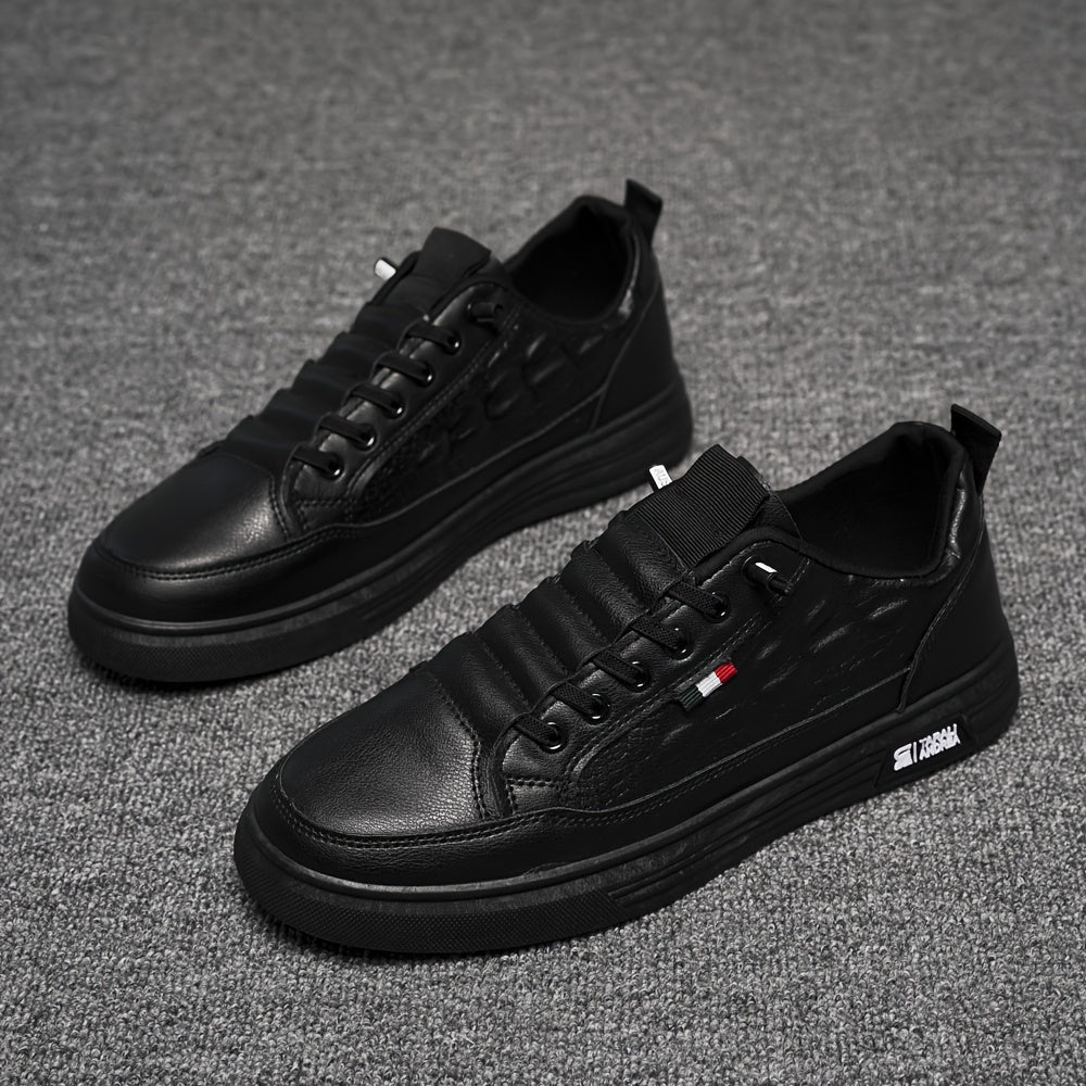 Men's Breathable Crocodile-Embossed Sneakers - Casual & Stylish, Non-Slip Faux Shoes for All Seasons