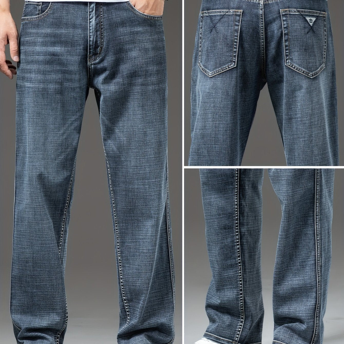 Geng Yuanshi High-End Summer Men's Jeans New Trend Fashion Straight-Leg Light Business Stretch Denim Pants