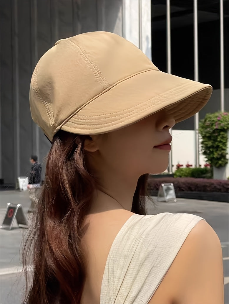 Four Seasons Women's Shopping Travel Sports Large Brim Duckbill Sun Hat Spring and Summer Model Sun Protection Quick Dry Waterproof