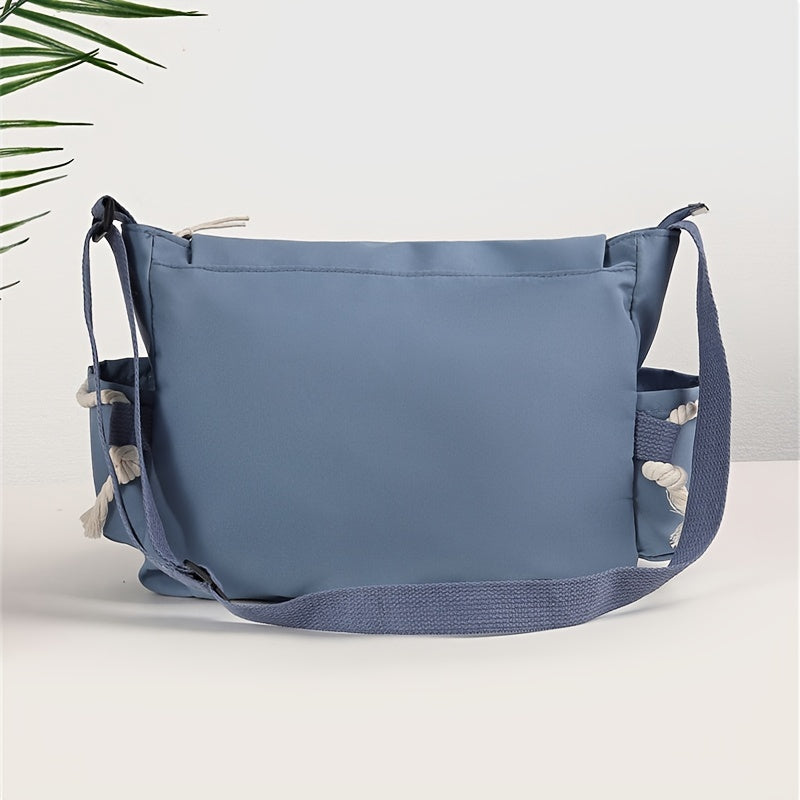 1pc Nylon Handbag Shoulder Bag Large Capacity Messenger Bag, Men's Messenger Bag Student School Bag