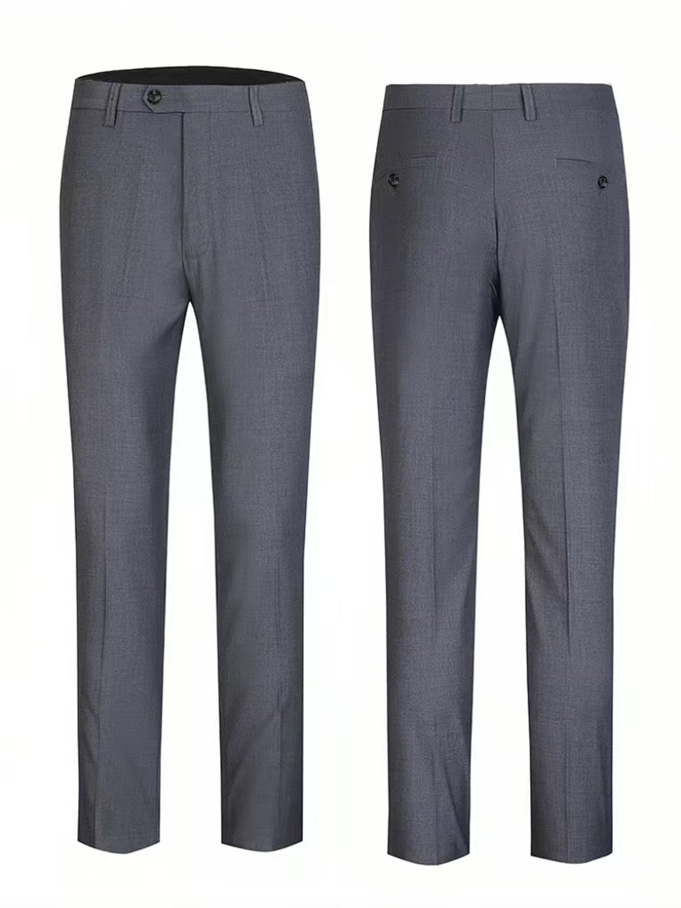 Men'S Formal Suit Set Featuring a Two-Button Lapel Jacket And Trousers. A Simple, Comfortable, And Classic Outfit for Adult Males, Suitable for Professional Office Wear, Elite Business Attire, And High-End Casual Suits. Ideal