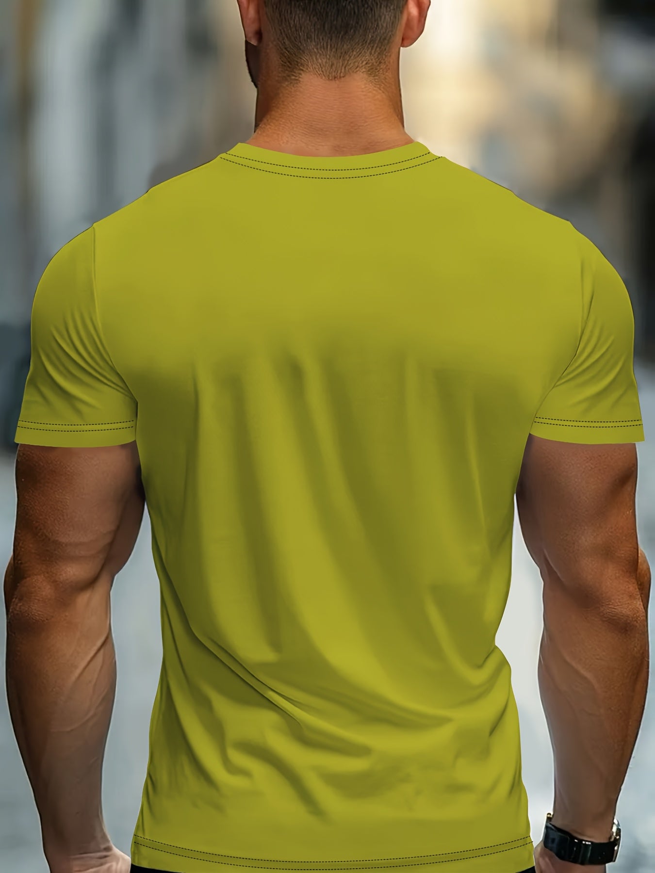 Men'S Bold Black Graphic T-Shirt - Lightweight Everyday Casual Tee for Sports Formal Events - Breathable Round Neck Shirt - Easy-Care Everyday Essential Top, Sports Friendly Apparel, Modern Casualwear, Comfortable Fit, Stre