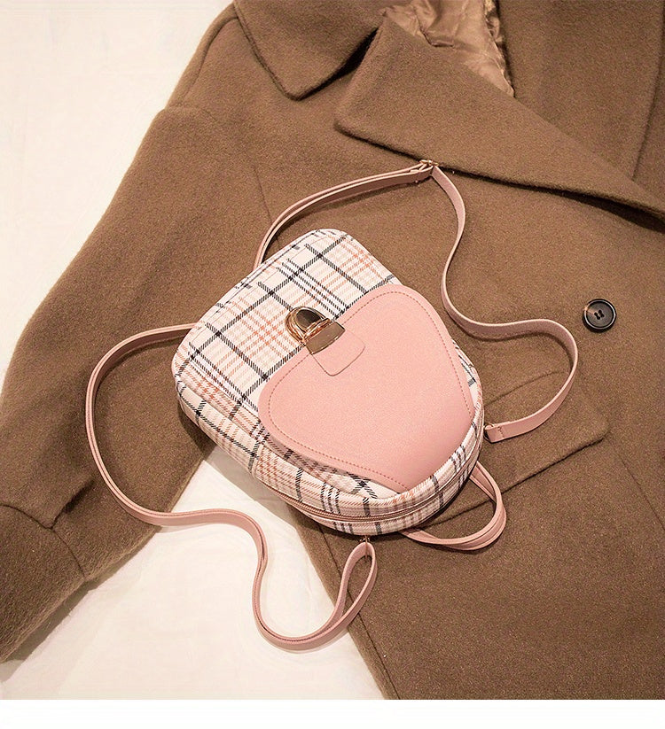 Adjustable Strap Grid Backpack, Cute Backpack, Zipper Casual Shoulder Bag, Card Wallet, Casual Phone Pouch, Leisure Camera Bag, Coin Purse, Key Pouch, Shoulder Bag, Crossbody Bag, Convertible Backpack.