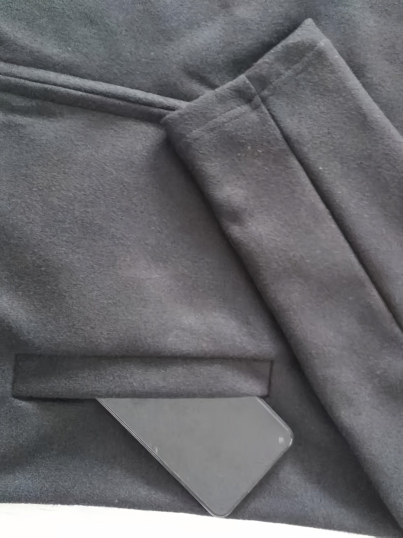 Men's Autumn and Winter Fleece Jacket with Zipper and Turn-up Collar