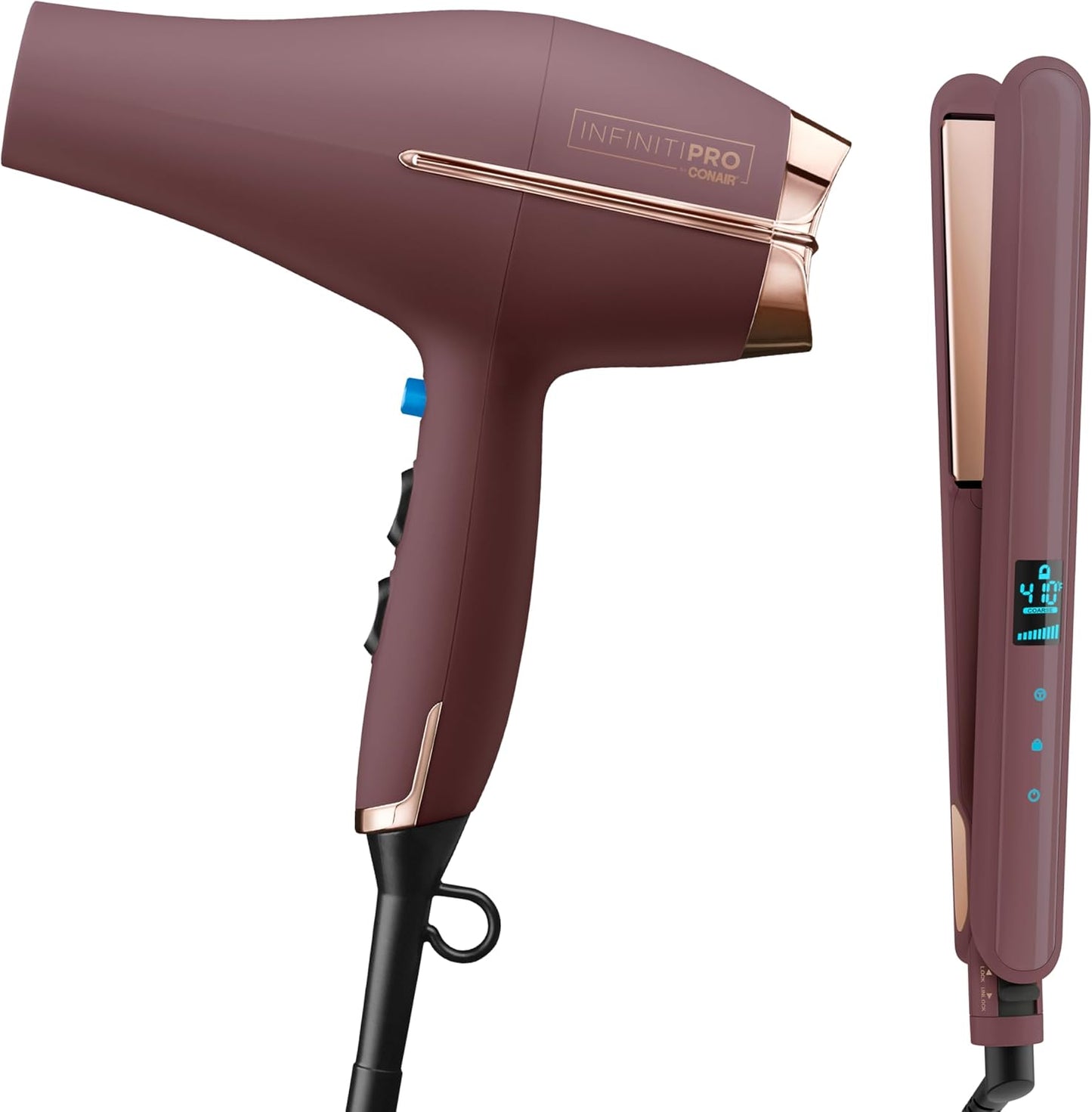 INFINITIPRO by CONAIR Hair Dryer with Diffuser | AC Motor Pro Hair Dryer with Ceramic Technology | Includes Diffuser and Concentrator | Black | Packaging May Vary