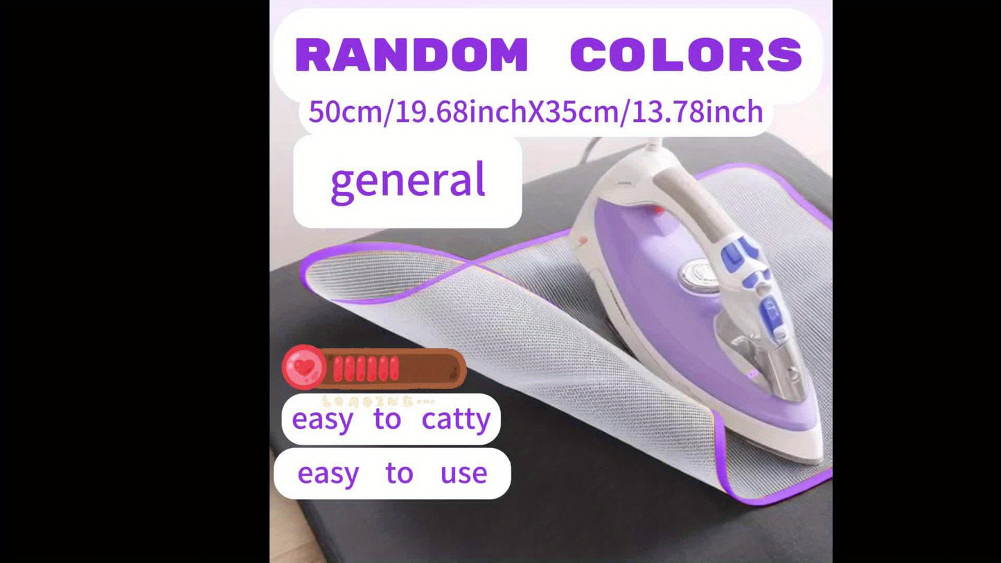 1pc Ironing mat - withstand high temperature ironing mesh, protective Ironing mesh, protective garment pressing pad for home use, with utility hooks.
