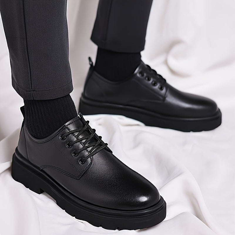 Stylish Men's Casual & Business Shoes - Versatile, Non-Slip, Lace-Up with Soft Sole for All Seasons, Dressy Shoes