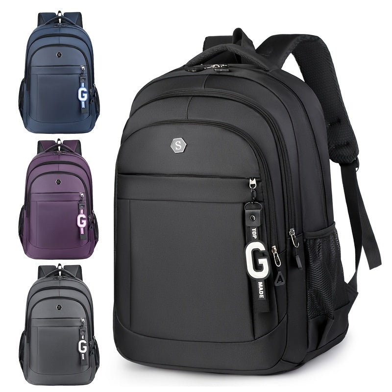 Men's Stylish Large Capacity Backpack - Black, Business Travel Ready with Multiple Compartments, Durable Lightweight Design, Perfect for Daily Commute Computer Use, Backpack for Travel, Highquality Luggage