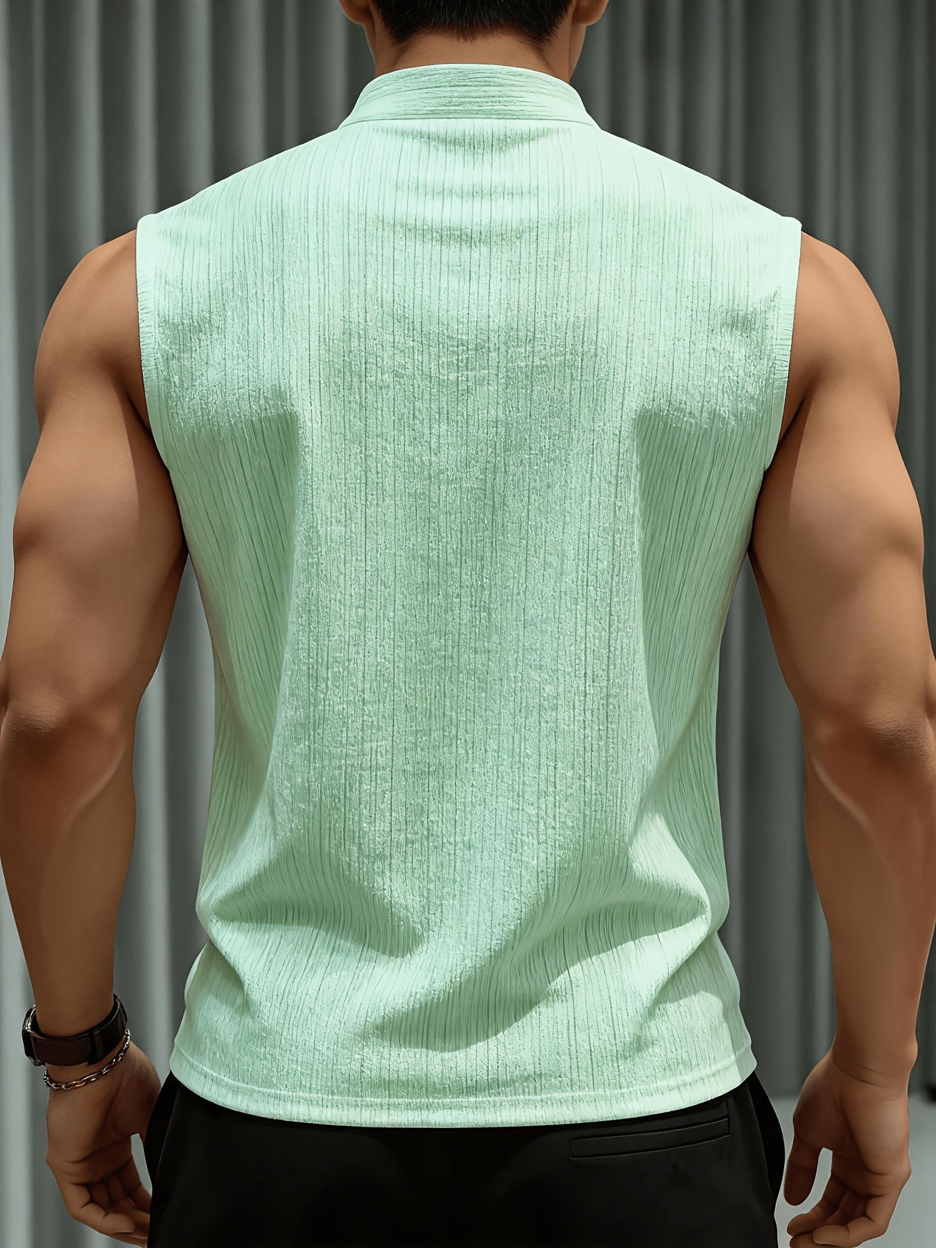 Men's Lightweight Sleeveless Henley Shirt Summer Casual Vest
