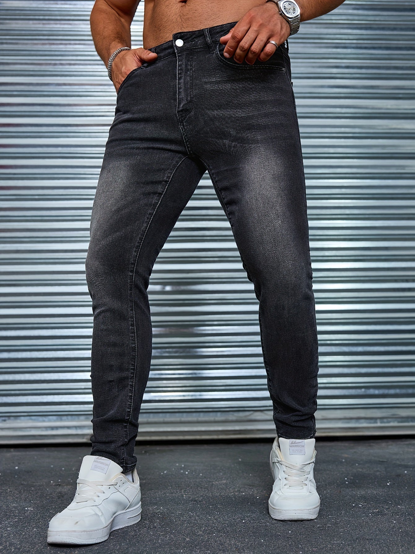 Men's Slim Fit Jeans - Rayon Blend, Stretch Denim, Solid Color, Machine Washable, Everyday Denim|Slim Fit Jeans|Rayon Blend Denim