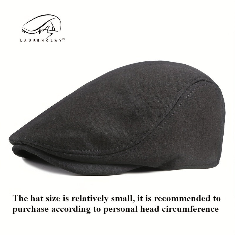 Retro, Men's Gatsby Newsboy Cap - Fashionable Polyester Flat Hat for Driving, Taxi & Hunting
