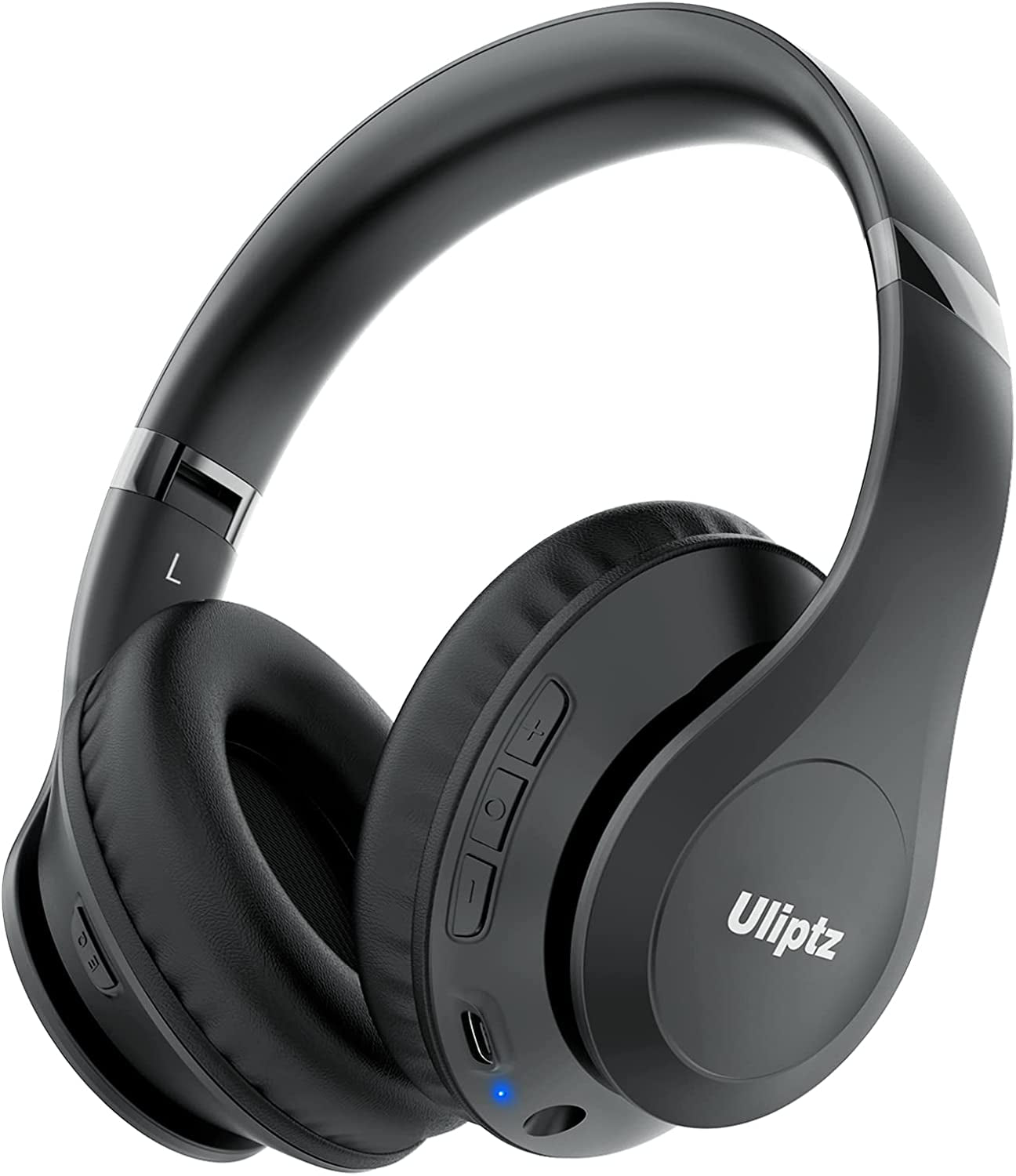 Uliptz Wireless Bluetooth Headphones, 65H Playtime, 6 EQ Sound Modes, Hifi Stereo over Ear Headphones with Microphone, Foldable Lightweight Bluetooth 5.3 Headphones for Travel/Office/Cellphone/Pc