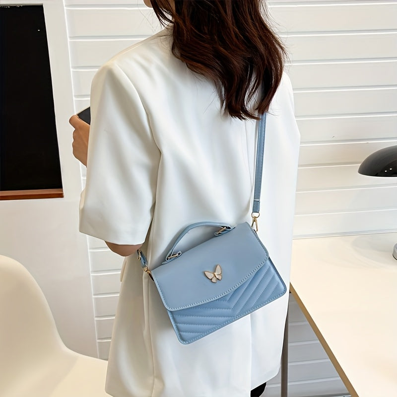 New Fashionable Minimalist Shoulder Bag Trendy Versatile Women'S Handbag Unique Crossbody Bag High-End Chic Tote Pure Diamond Solid Color Bag Fashionable Small Square Bag
