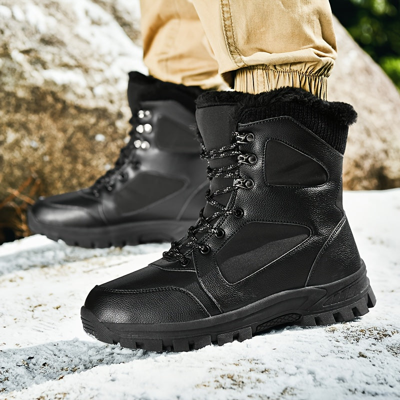Winter Couple Hiking Boots, Women'S Snow Boots with Plush Lining - Non-Slip Rubber Sole, Suitable for Outdoor Activities Such As Mountaineering, Hunting, And Trekking, Hiking Gear for Men, Men'S Snow Boots, Men'S Winter Shoe,