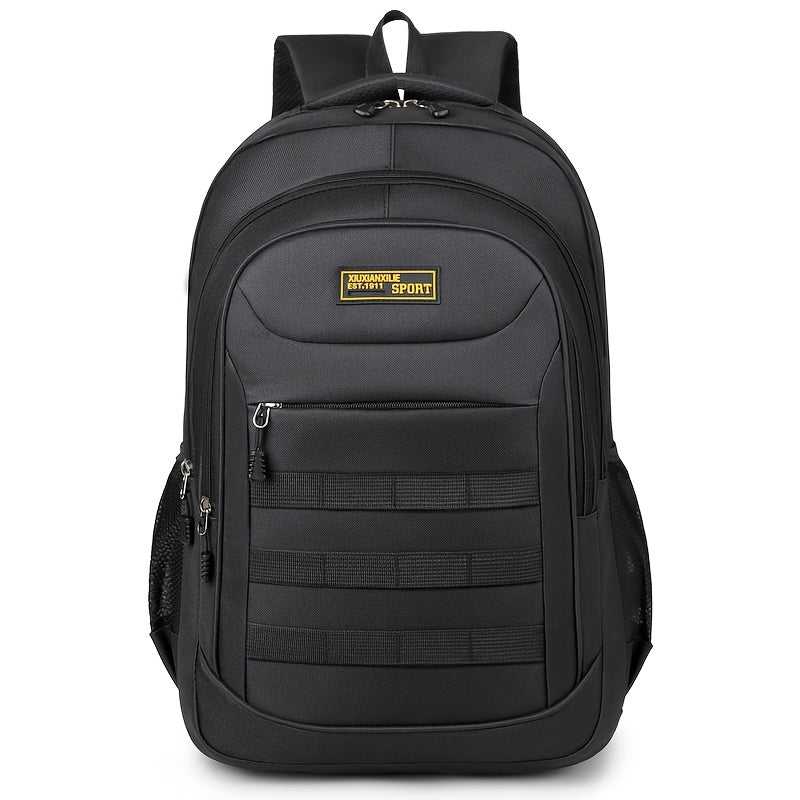 Leisure Backpack, Large Capacity Backpack, Suitable for Men and Women, Height 48cm, Length 33cm, Thickness 20cm, Can Hold 17-inch Laptop, Equipped with Adjustable Shoulder Straps, Ideal Choice for Daily Outdoor Commuting, Tra