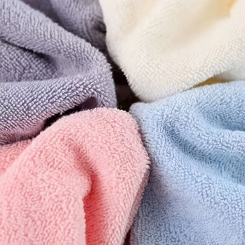 2pcs Soft Cotton Face Towels - Thick, Absorbent & Skin-Friendly for Home Bathroom, Striped Design with Reinforced Edges, 32.99cm x 72.01cm, Modern Style, Pink & Blue Shades, Bathroom Essentials | Modern Towel Design | Plush C