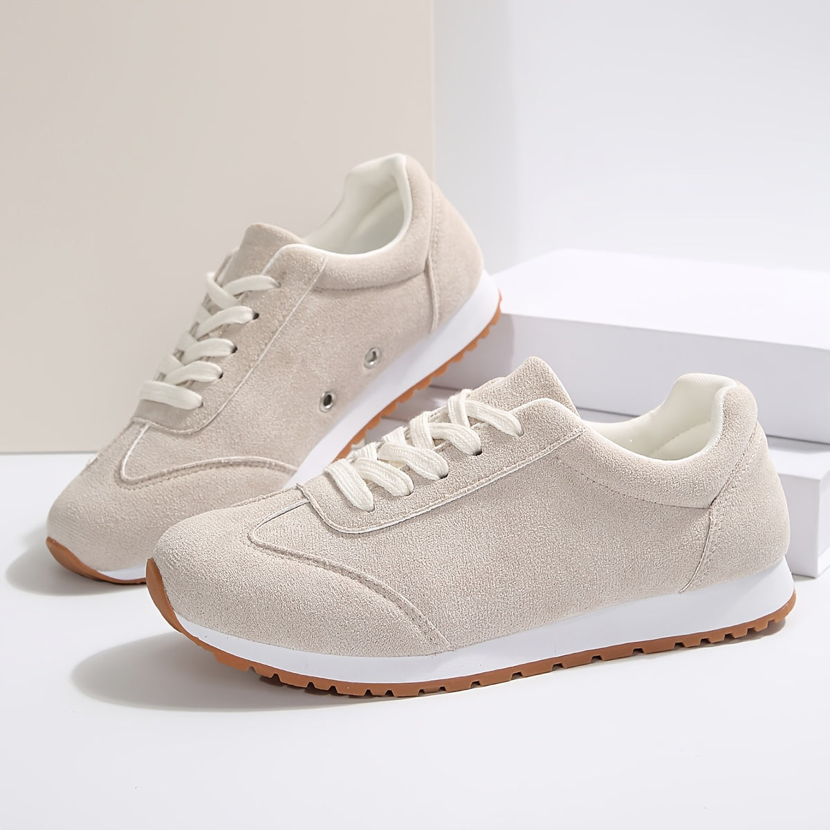 Women'S Lightweight Fabric Sneakers, Breathable Soft Versatile Casual Sports Shoes with TPR Sole and Man Made Insole