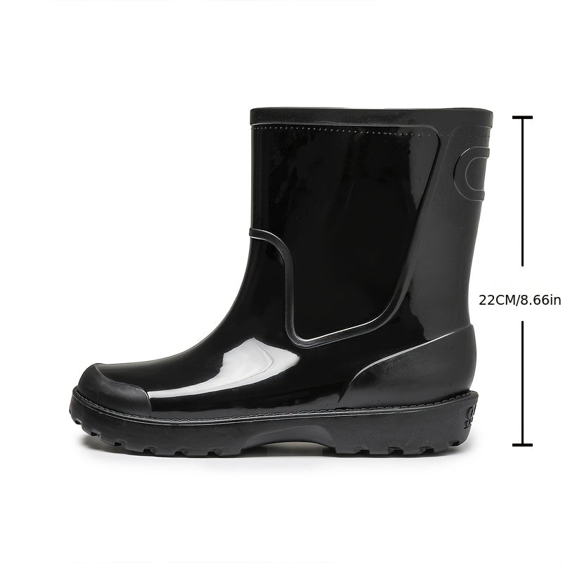 Men's Waterproof Non-Slip PVC Rain Boots for Outdoor Use
