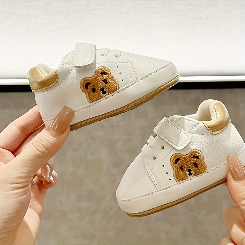 Casual Cute Cartoon Bear Sneakers For Baby Boys, Lightweight Non-slip Walking Shoes For Spring Summer Autumn