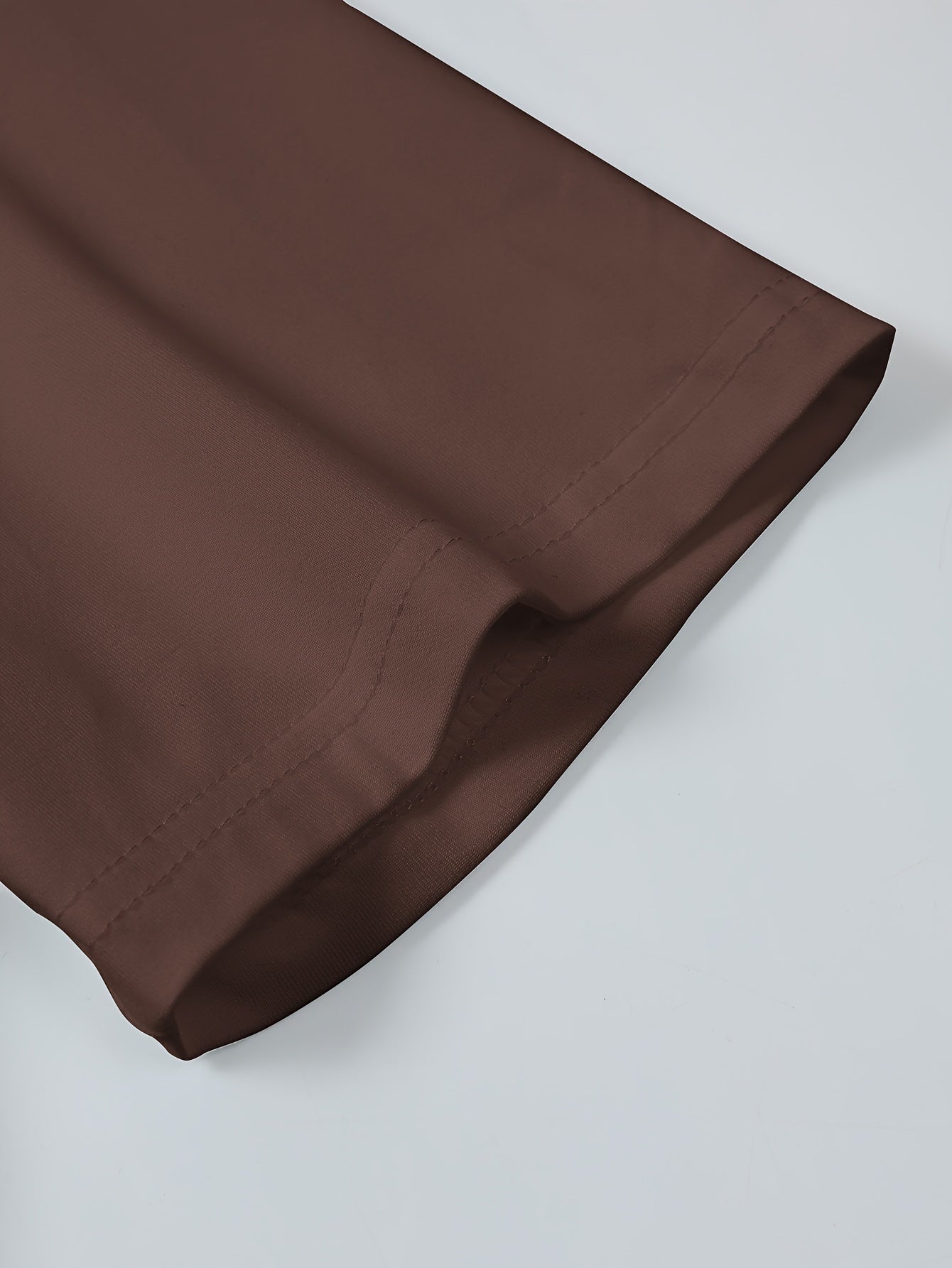 "WAKE UP" Graphic Tee - Comfortable Casual Brown Short Sleeve Crewneck T-Shirt with White Print, Summer Wear