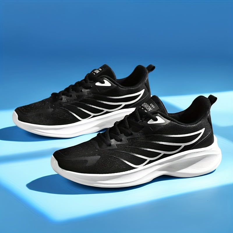 2025 New Arrival Men'S White Red Sneakers - Breathable Mesh, Soft Bottom, Casual Sports Shoes for Running Daily Wear, Casual Athletic Shoes Modern Casual Shoes Breathable Upper, Running Shoes