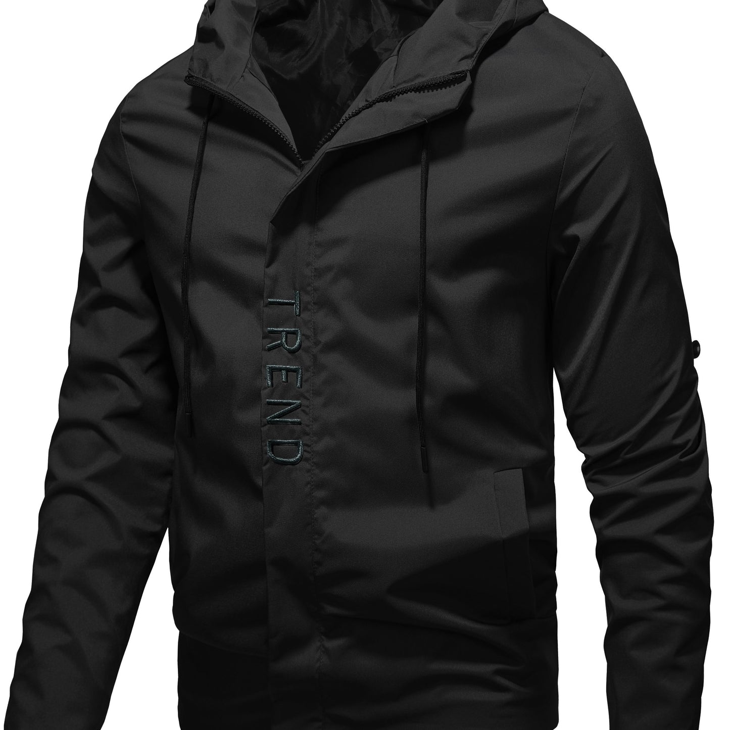 Men's Casual Hooded Jacket, Chic Zip Up Cargo Jacket For Spring Fall Outdoor Activities
