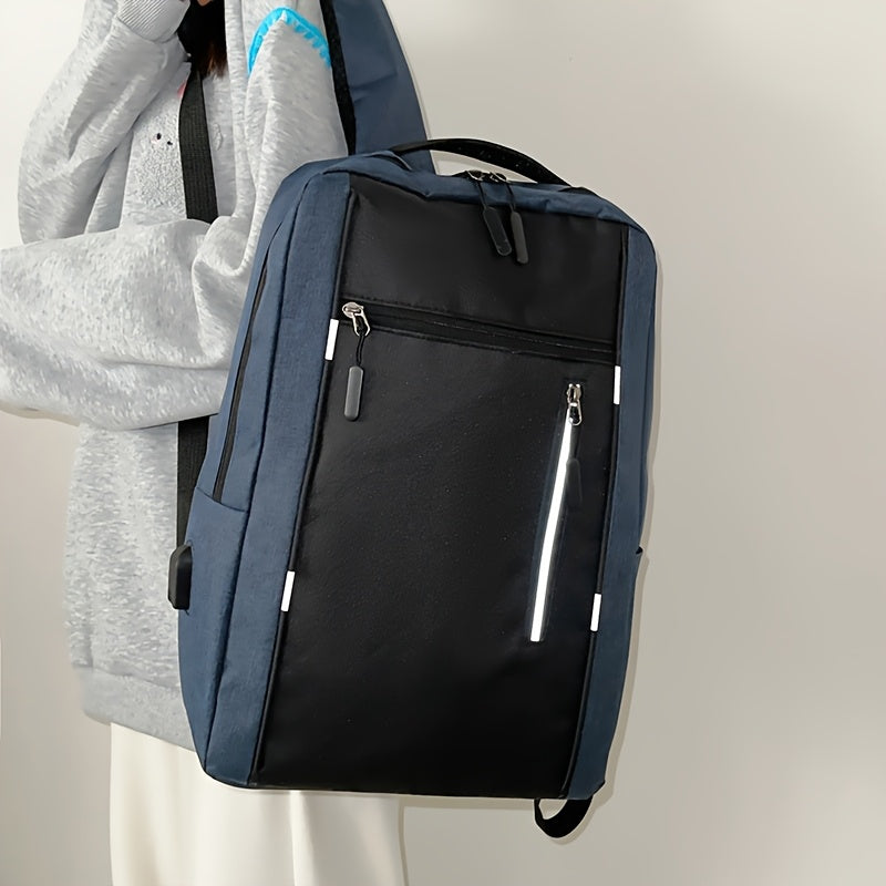 Three-piece minimalist computer backpack set, consisting of a lightweight shoulder bag, chest bag, and wallet, suitable for daily commuting and business use