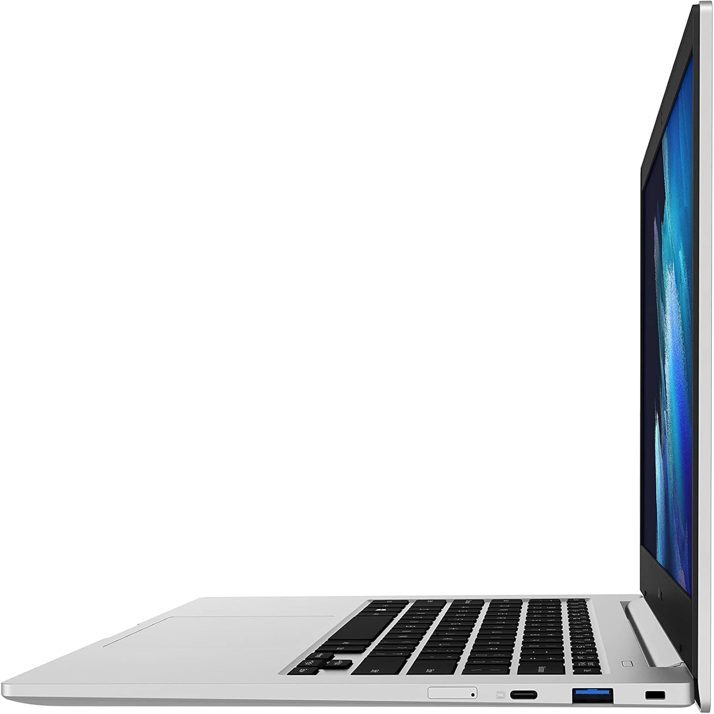 SAMSUNG Galaxy Book Go Laptop Computer PC Power Performance 18-Hour Battery Compact Light Shockproof Design WFH Ready Wifi 5, Silver, 128GB