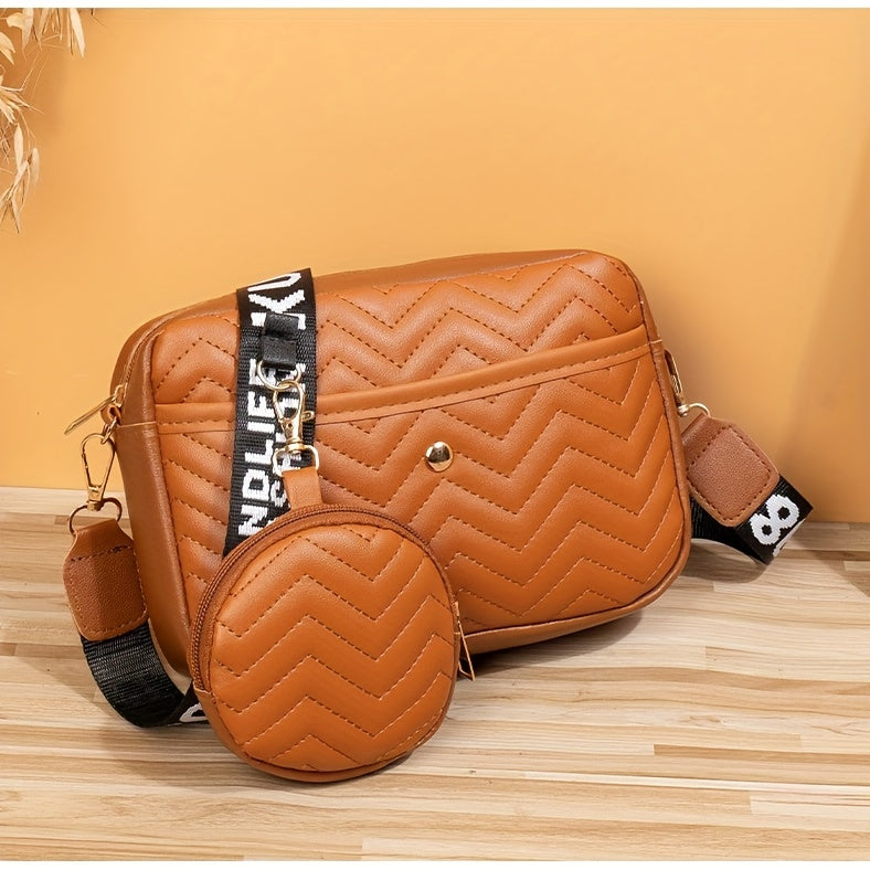 Women's Bag Small Square Bag New Korean Version Shoulder Crossbody Bag Two-piece Set