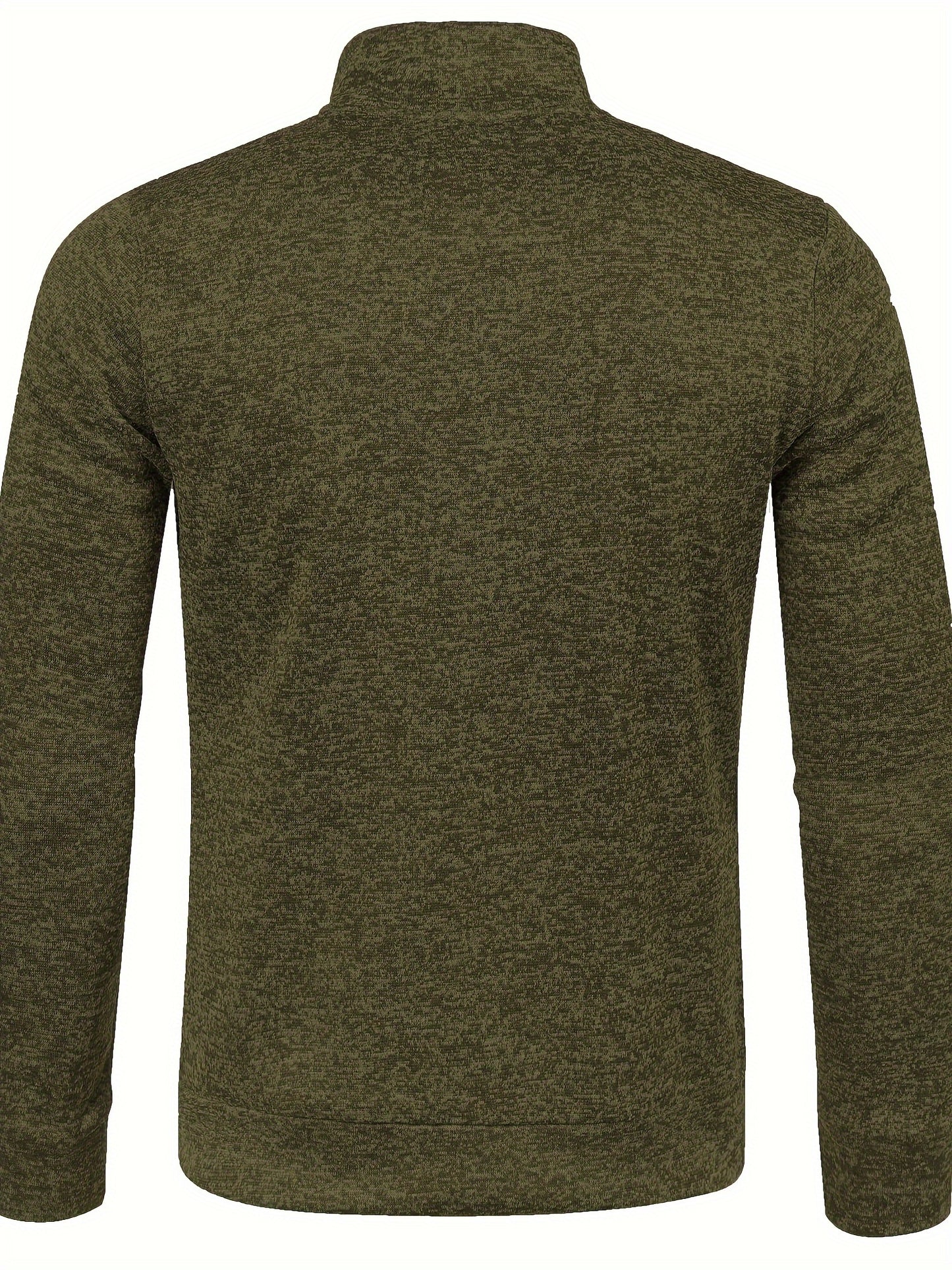 Elegant Mid Stretch Cardigan, Men's Casual Full Zip Up Cardigan Sweater Coat For Fall Winter