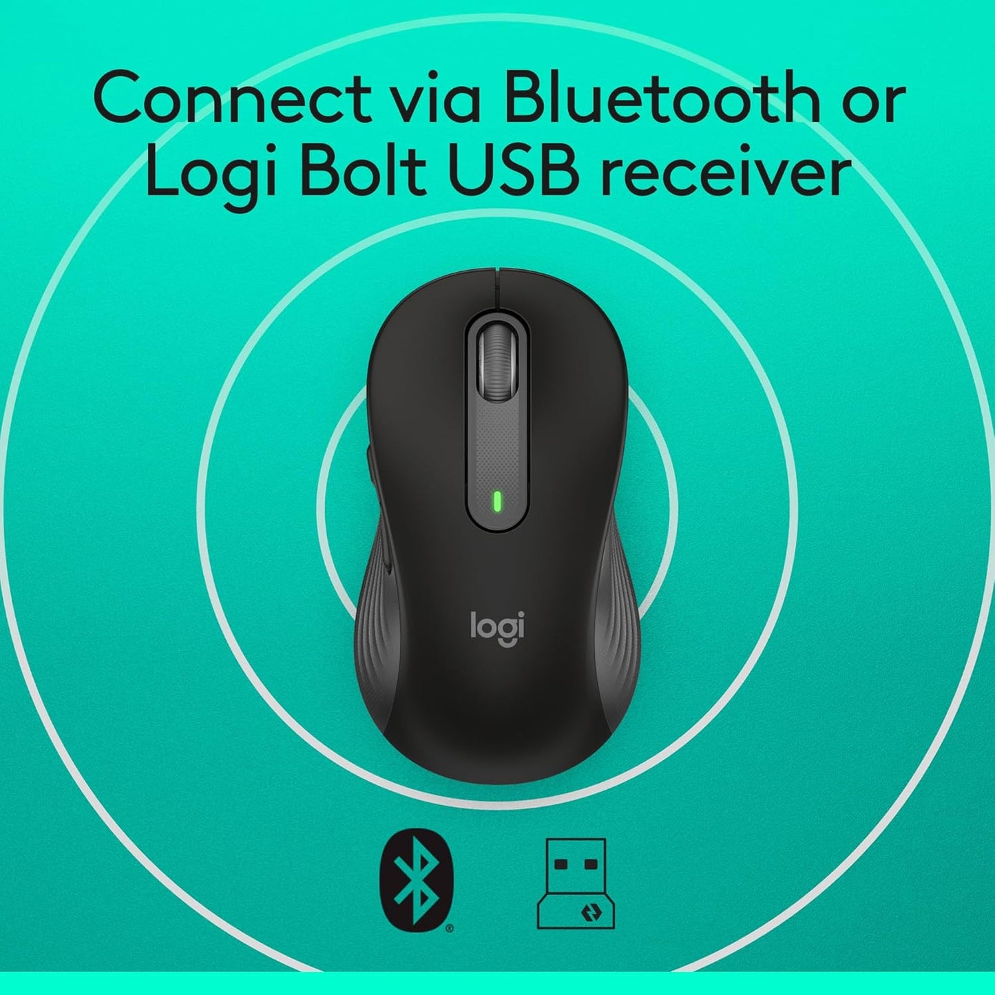 Logitech Signature M650 Wireless Mouse - for Small to Medium Sized Hands, 2-Year Battery, Silent Clicks, Customizable Side Buttons, Bluetooth, for Pc/Mac/Multi-Device/Chromebook - Black