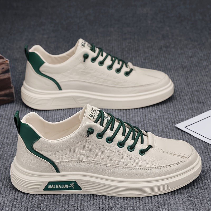 Men's Casual Shoes With Elastic Lace Breathable Skateboard Shoes, Comfy For Outdoor Walking Traveling All Seasons