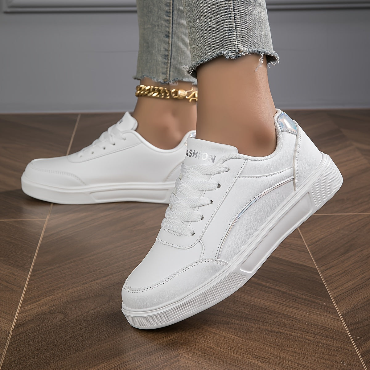 Women's Trendy Skate Shoes, Casual Lace Up Outdoor Shoes, Comfortable Low Top Sport Shoes