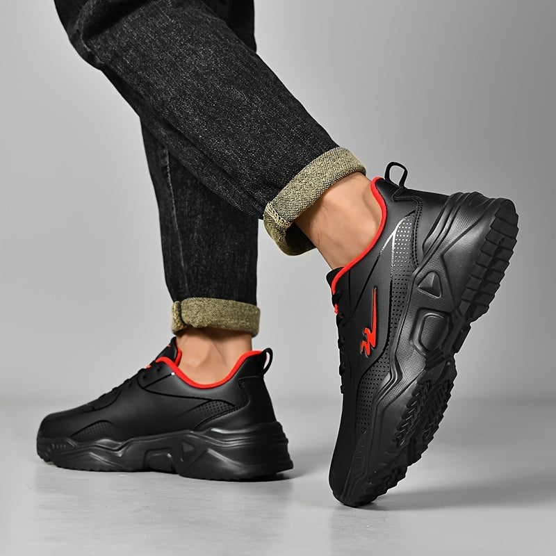 Shuangxing Men's Comfortable Sneakers - Fashionable Running Shoes with Lace-Up Closure, Breathable Fabric Lining, and Durable Sole for Every Season