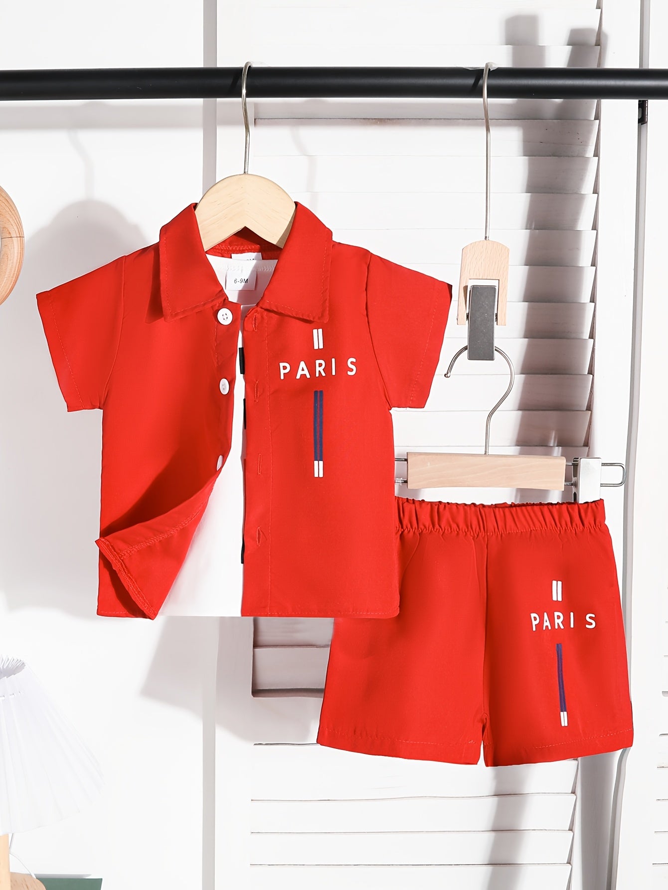 Baby Boy's 3-Piece Spring Summer Set with Paris Print