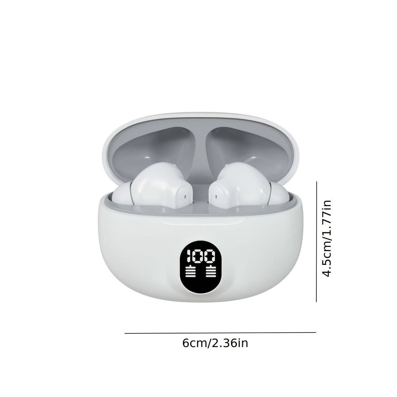LED power display wireless headphones, Type-c charging case, long range, low latency, adaptable to cell phones, tablets, laptops, compact and portable, exquisite wireless earbuds, sports music lovers gift preferred recommenda