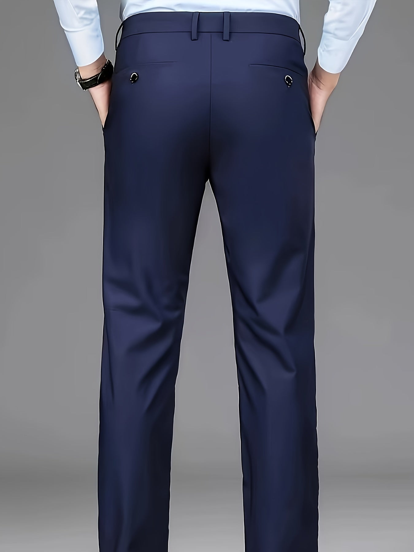 Men's straight-leg suit pants, which can be used as professional formal wear or thick casual pants for autumn and winter.