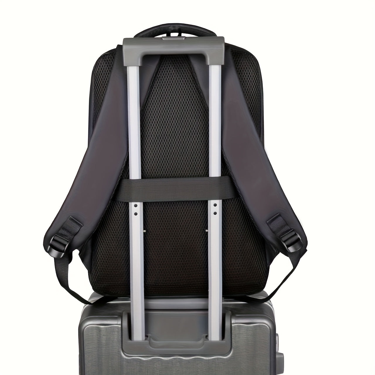 40.89cm Laptop Backpack - Durable Synthetic Leather High Quality Shockproof Multi-Compartment Sporty Design Convertible Shoulder Top Handles for Commuting Travel School College