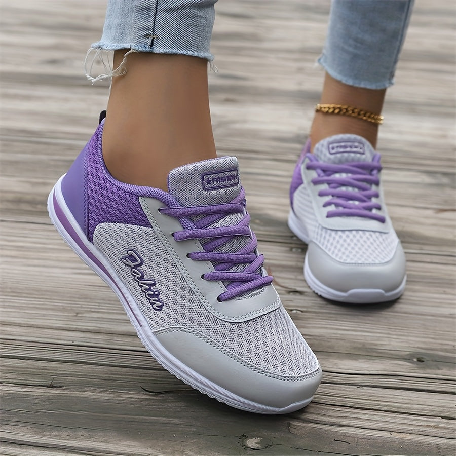 Women'S Breathable Lightweight Running Shoes - Black Pink Checkered Design, Low-Top Lace-Up Sneakers with EVA Sole for Casual, Travel Light Jogging, All-Season Comfort, Ladies Sneakers, Stylish Sportswear, Cushioned Suppo