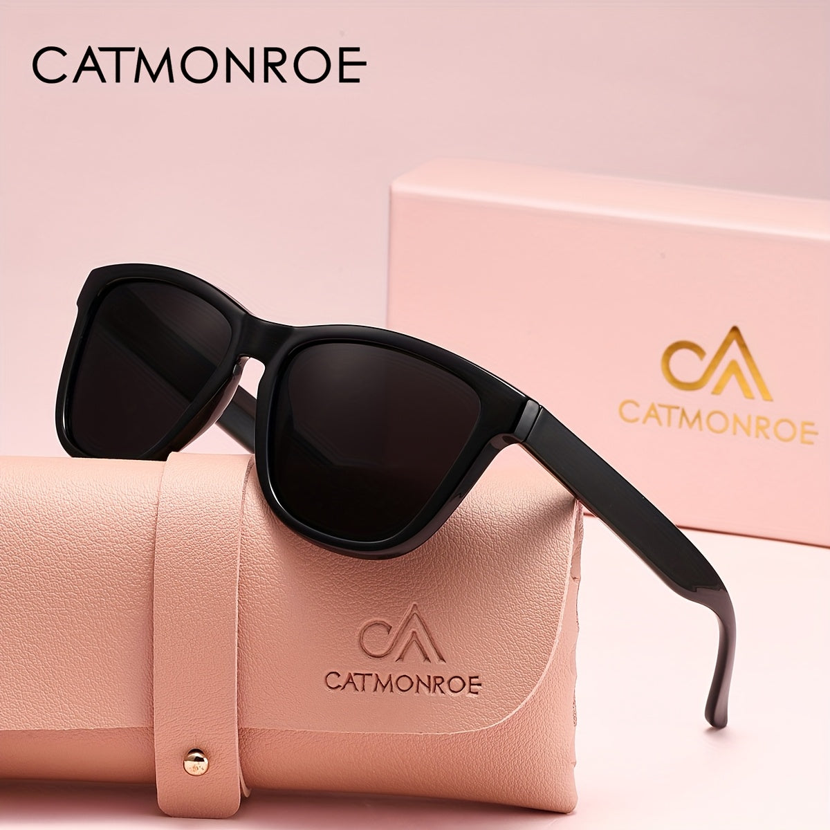 Women’s Lightweight Polarized UV400 Square Sunglasses with PC Frame
