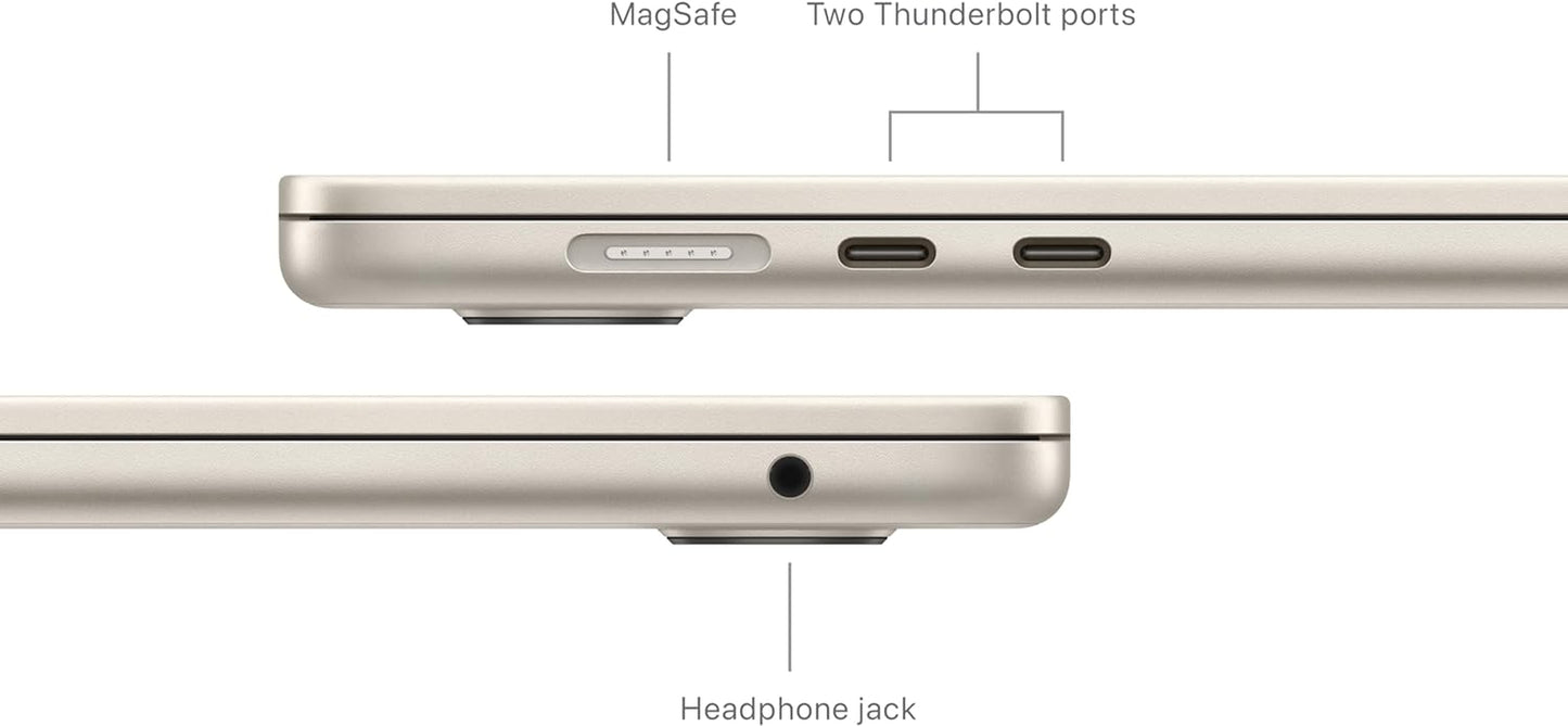 Apple 2024 Macbook Air 15-Inch Laptop with M3 Chip: Built for Apple Intelligence, 15.3-Inch Liquid Retina Display, 16GB Unified Memory, 256GB SSD Storage, Backlit Keyboard, Touch ID; Starlight